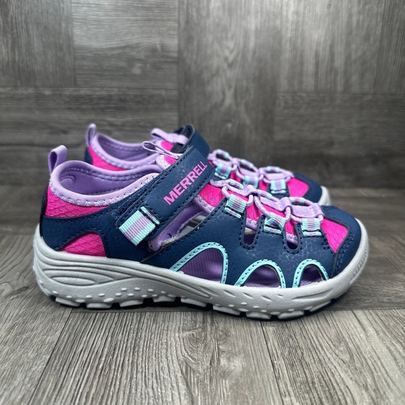 Merrell Other - Merrell Hydro Trekker Sandal Kids 1M Navy Pink Purple Water Shoes MK126302 NEW
